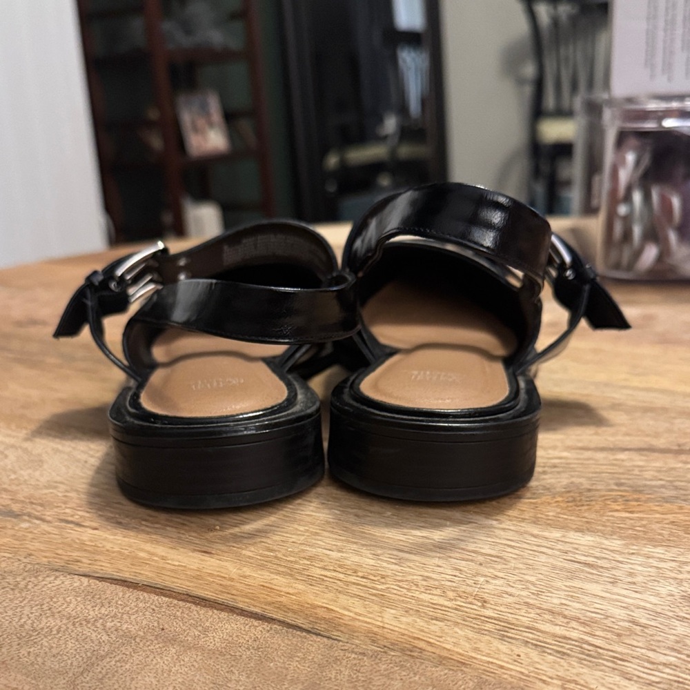 Wild Fable Black Buckle Slingback Shoes Size 9 - Picture 6 of 10